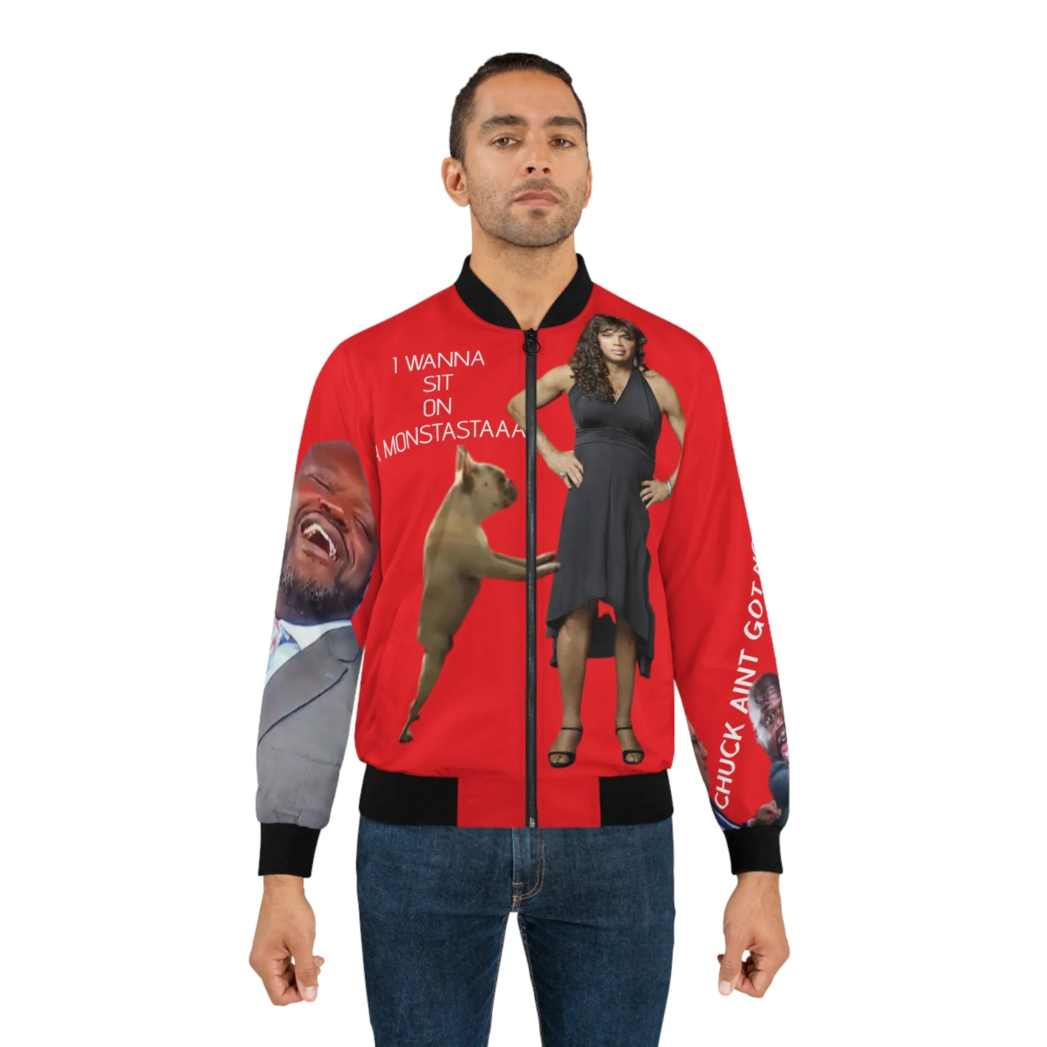 Shaqtin a Fool Men's Bomber Jacket (AOP)