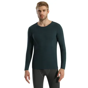 Sidiou Group Winter Thermal Underwear Shirt Cold Weather Fleece Top Warm Cashmere Silk Clothes Men Soft Comfort Bottoming Shirt