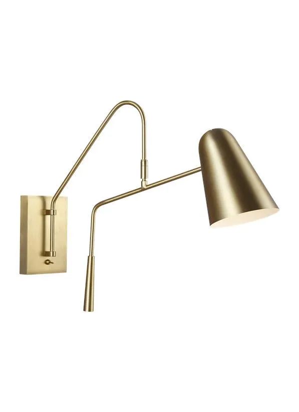 Simon 1-Light Wall Sconce in Burnished Brass