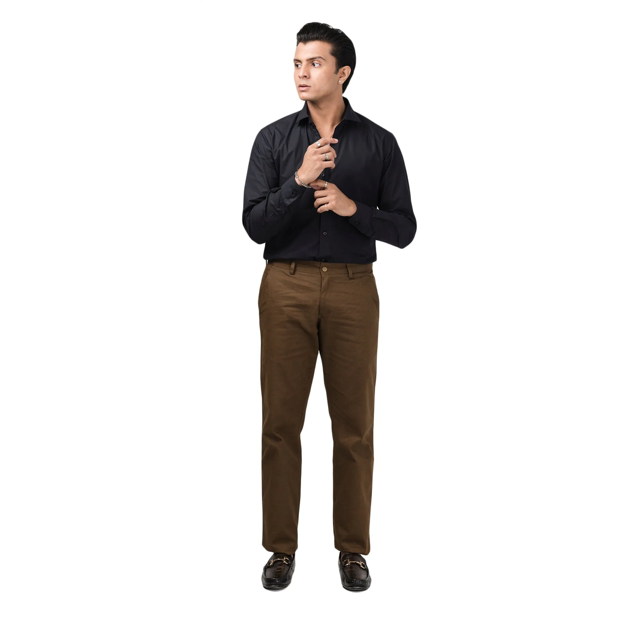 Slim Fit Brown Chinos