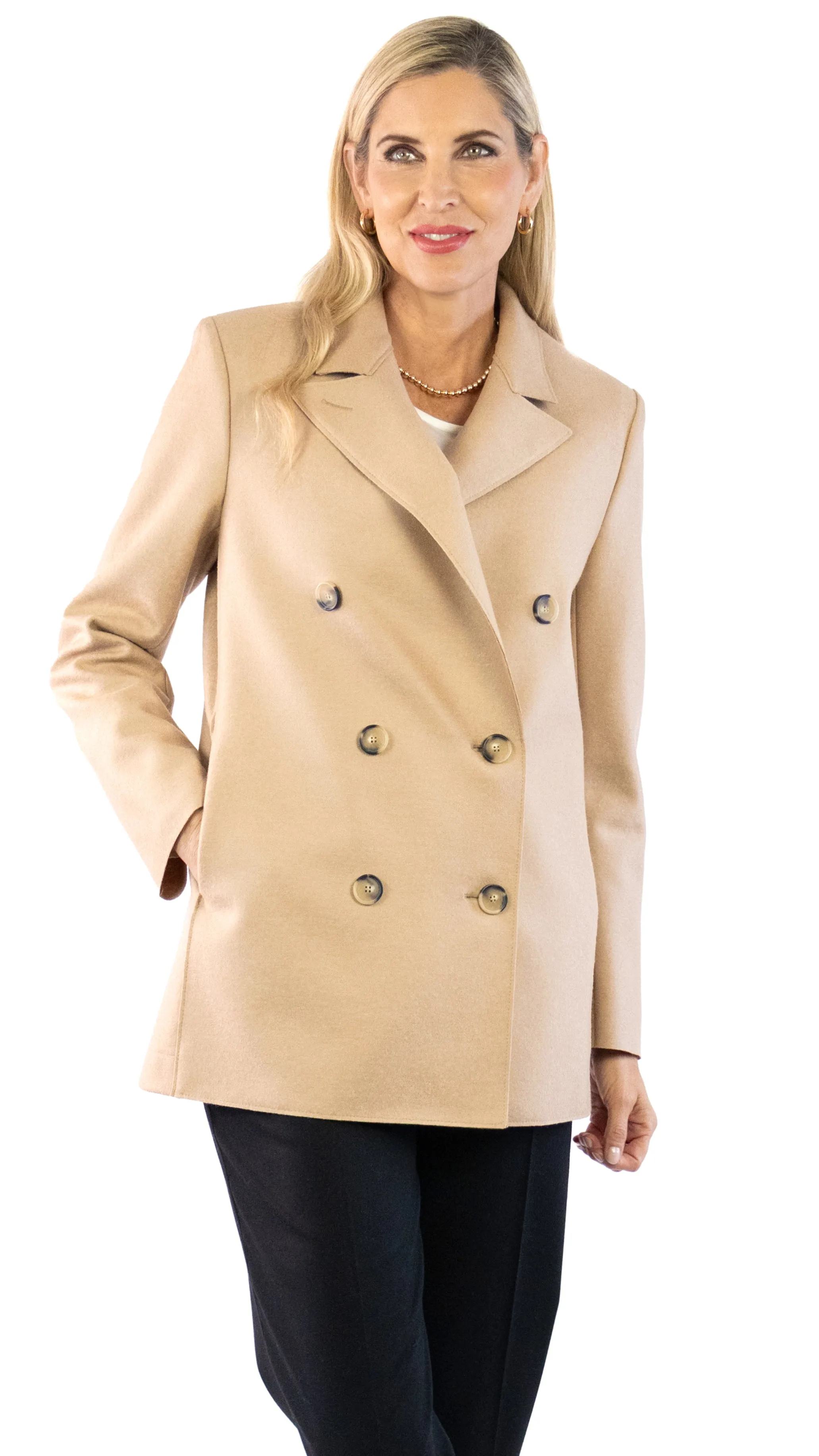 Slouchy Peacoat - Beige