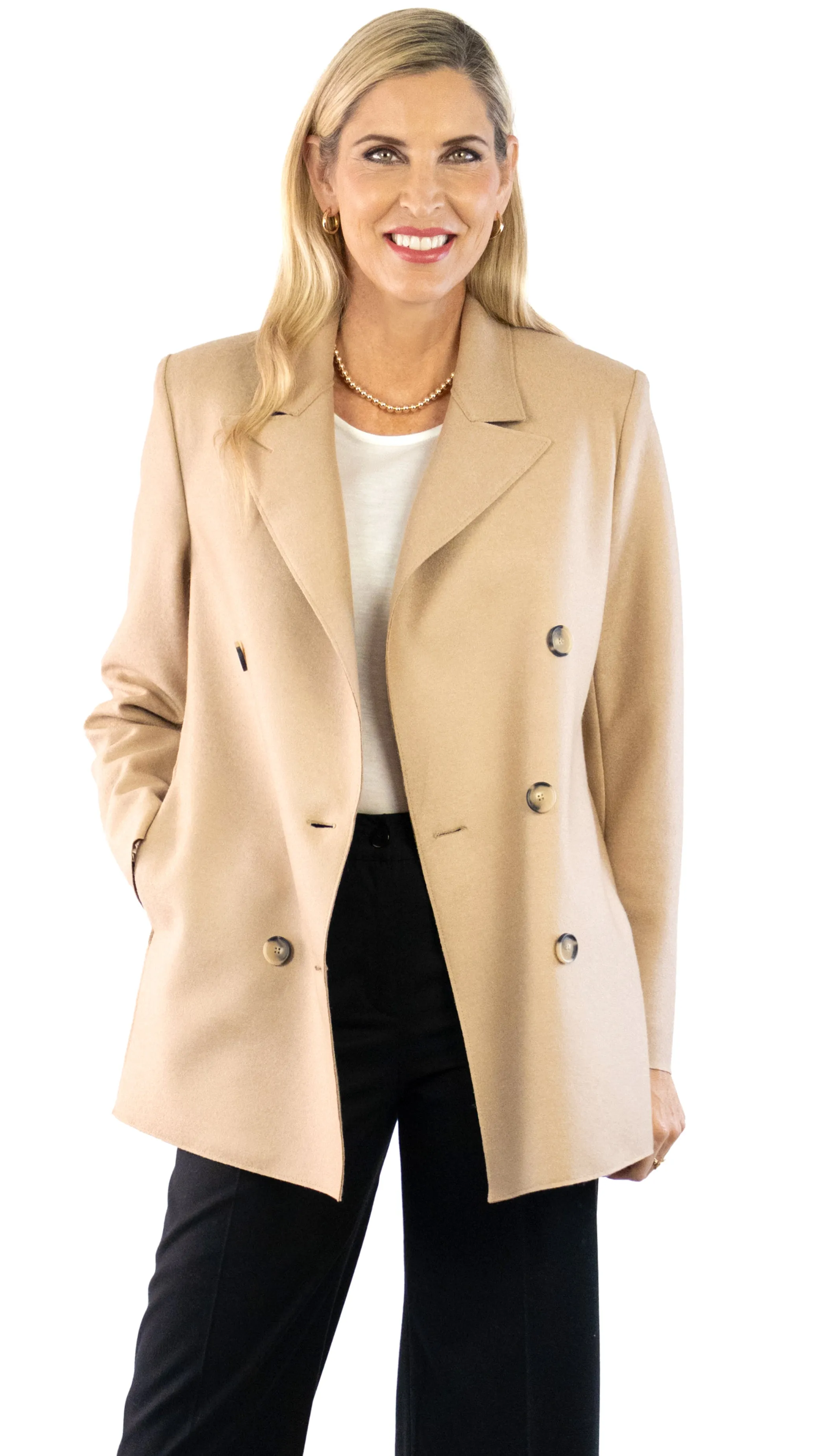 Slouchy Peacoat - Beige