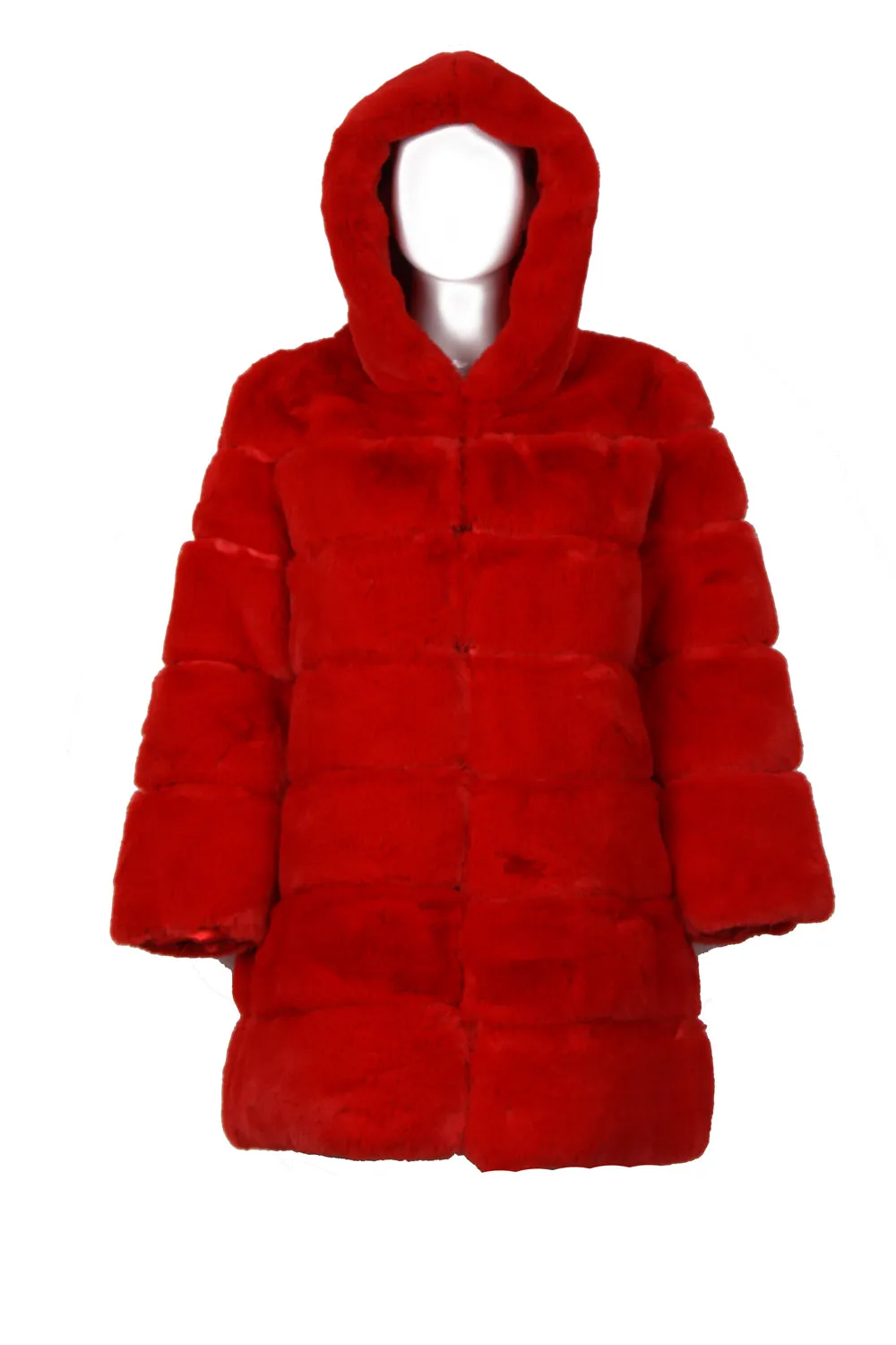 Soft Faux Fur Hooded Coat