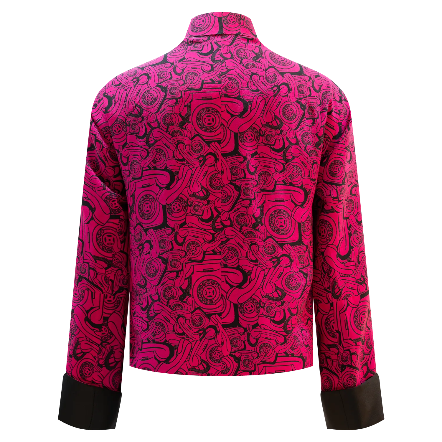 SPARKLE BY KAREN CHAN x  HK Heritage Museum【ROTARY TELEPHONE】100% Silk Mini Tang Jacket / Mini Kung Fu Jacket (我們的兒時玩意) (轉盤電話)