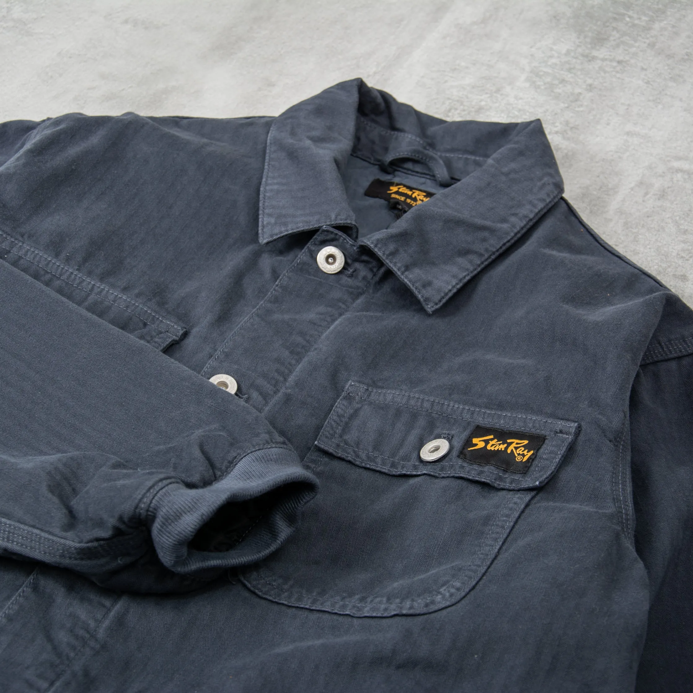 Stan Ray Pork Chop Jacket Lined - Navy Herringbone