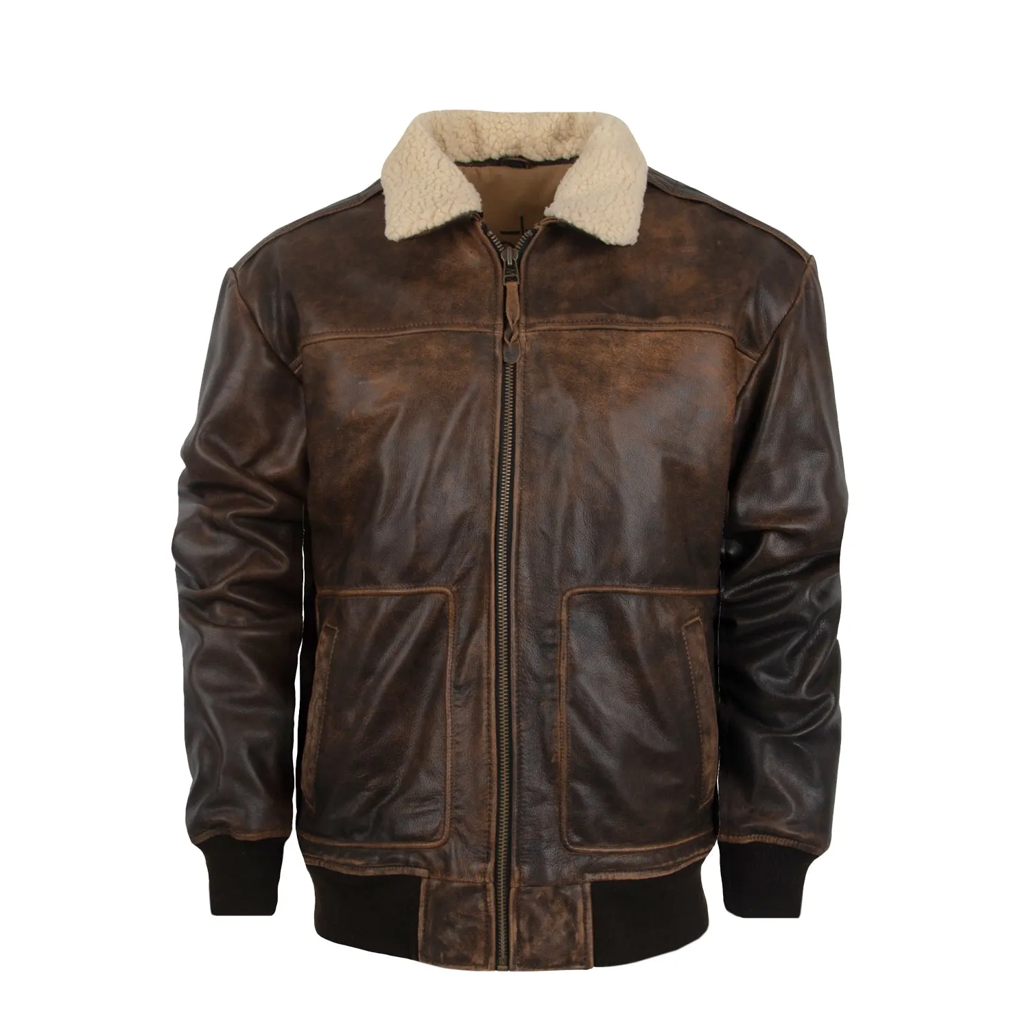 STS Ranchwear Youth Boys Vintage Bomber Vintage Brown Leather Leather Jacket