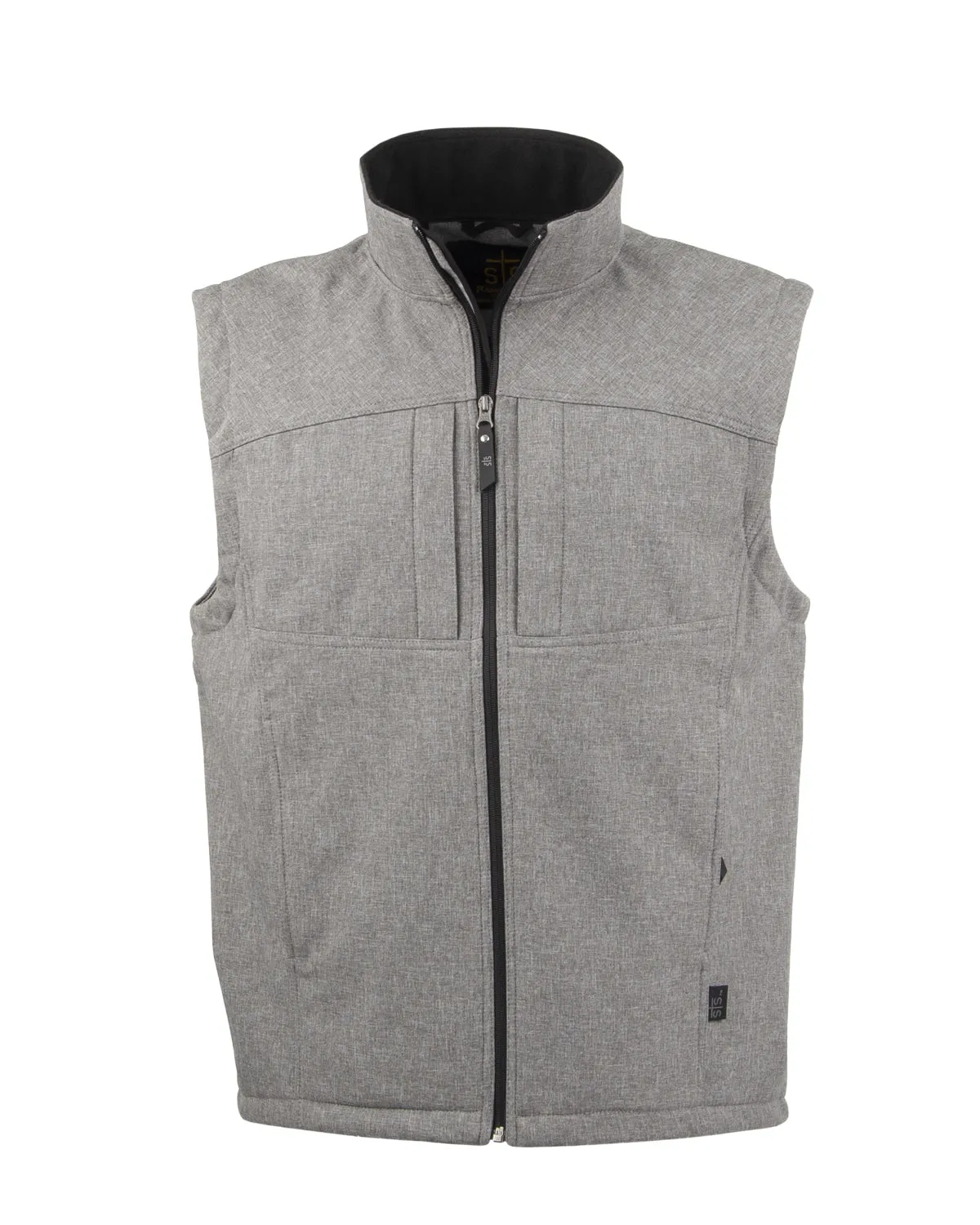 STS Ranchwear Youth Unisex Weston Heather Gray Poly/Spandex Fleece Vest