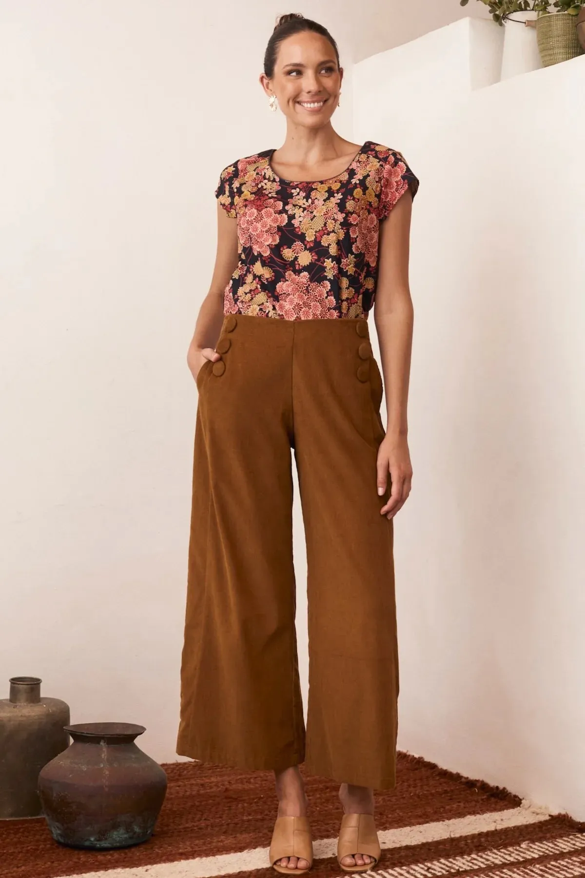 Talia Trouser Corduroy Caramel