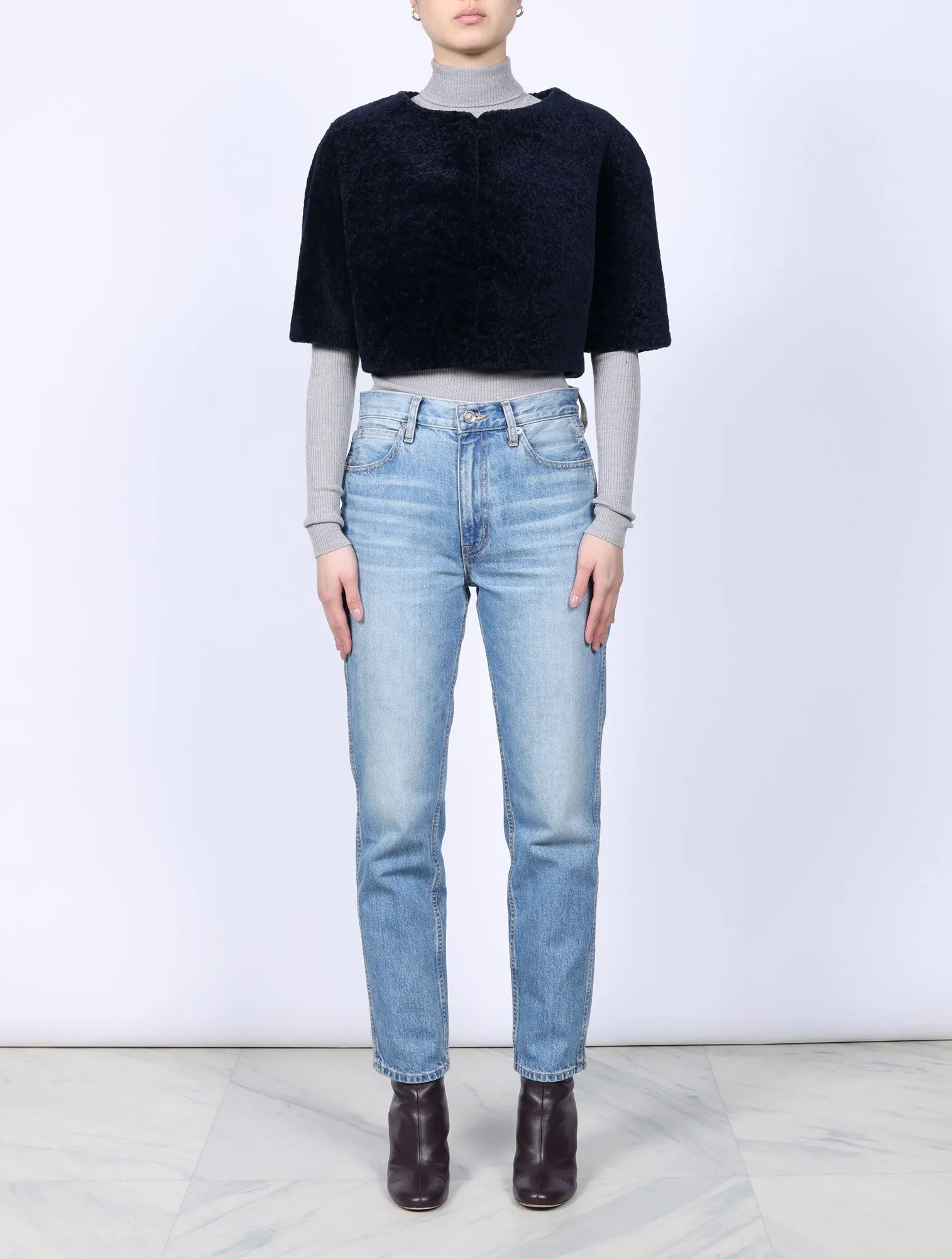 The Cosmos Cropped Shearling Jacket