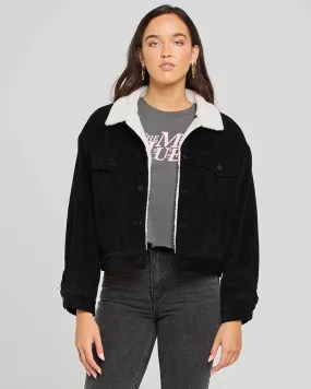 The Mad Hueys Classic Sherpa Womens Crop Cord Jacket