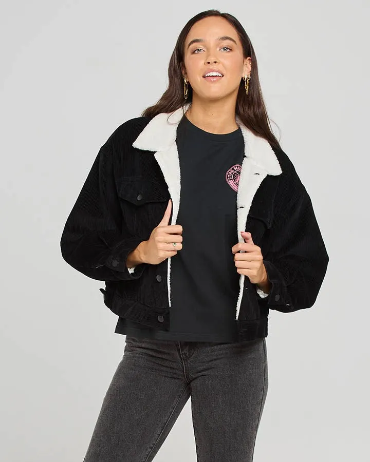 The Mad Hueys Classic Sherpa Womens Crop Cord Jacket