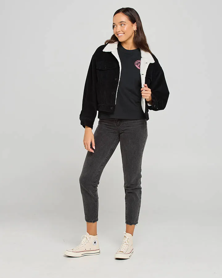 The Mad Hueys Classic Sherpa Womens Crop Cord Jacket