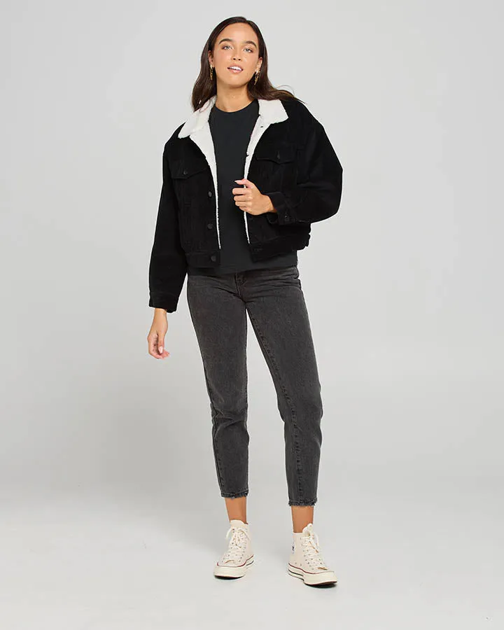 The Mad Hueys Classic Sherpa Womens Crop Cord Jacket