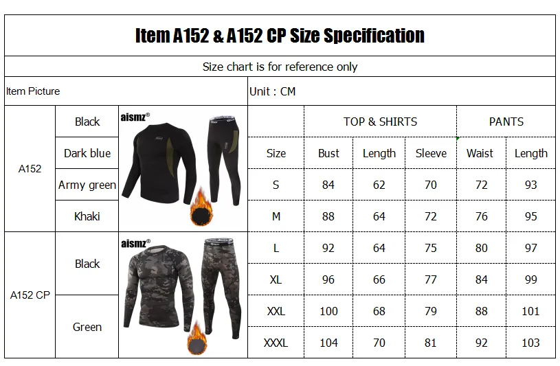 Thermal Underwear Base Layer Fleece Compression Quick Drying Sets