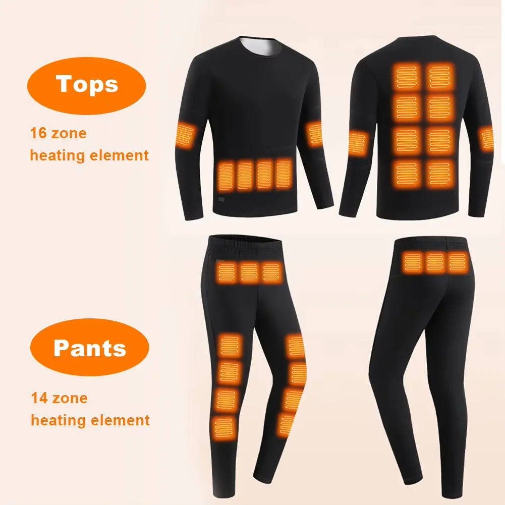 Unisex Heated Thermal Underwear Set