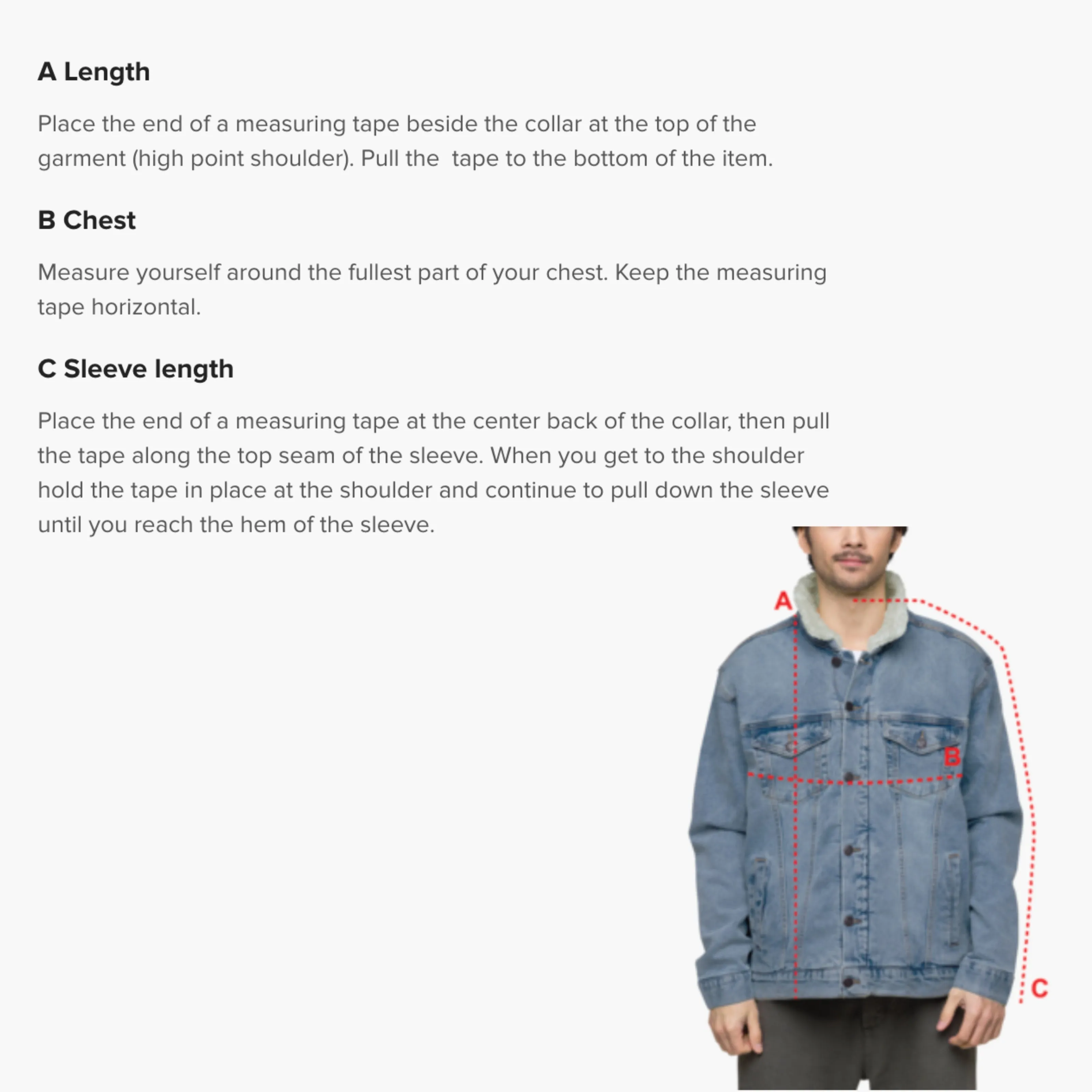 Unisex Music Lover Denim Sherpa Jacket