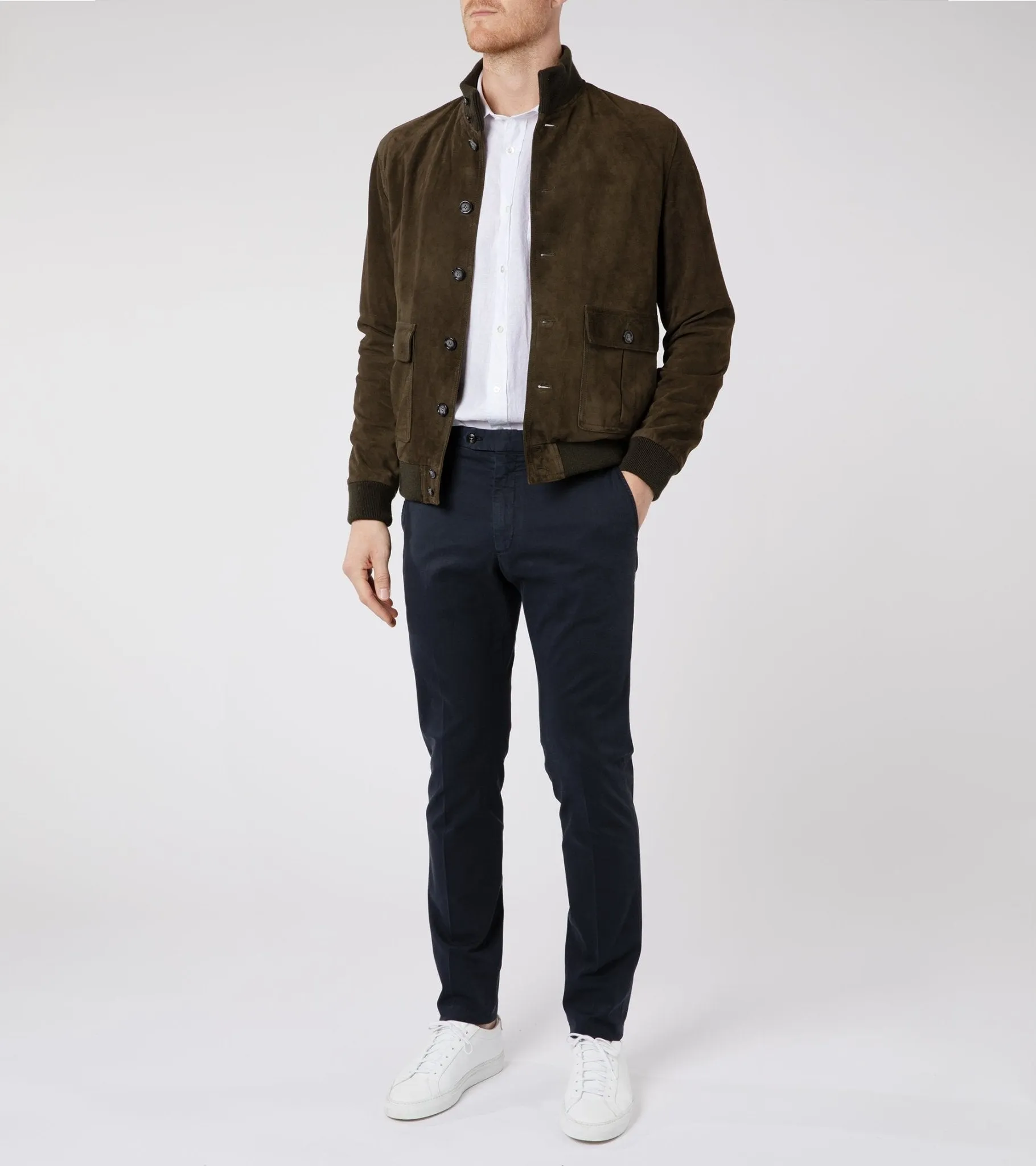 Valstar Valstarino Lined Suede Jacket: Moss Green