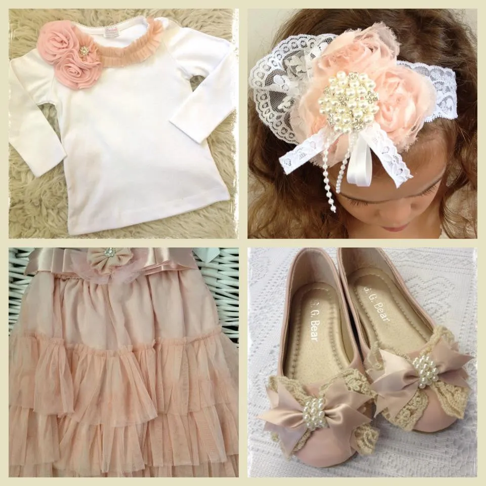 Vintage flower girl tutu skirt with or without brooch TUFW57