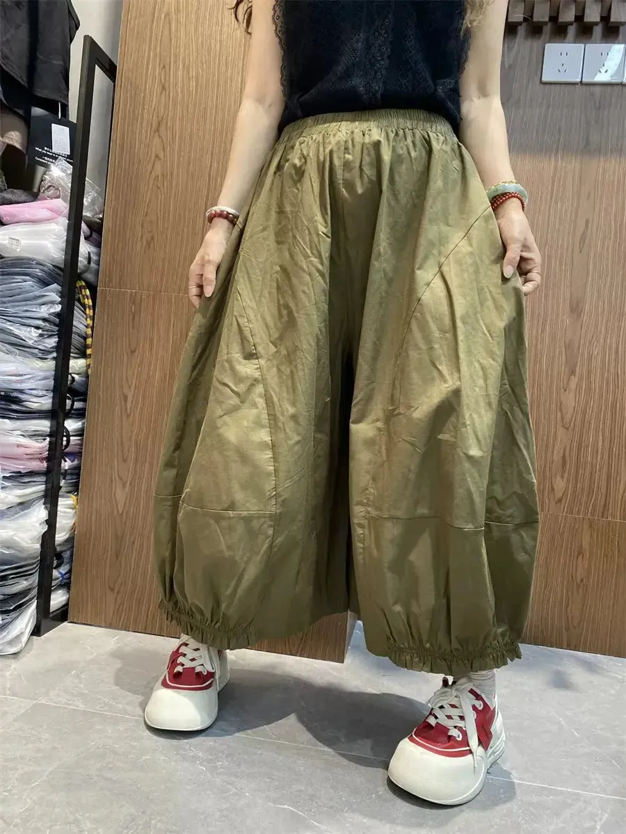 wide leg pants women palazzo pants Cropped pants