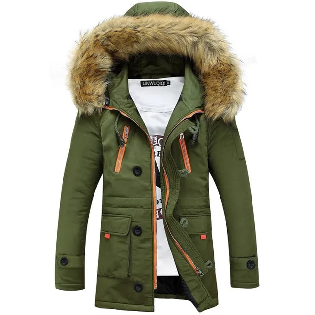 Winter Men's Long Parkas