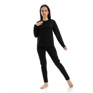 Women Thermal Set Padded Inside - Black