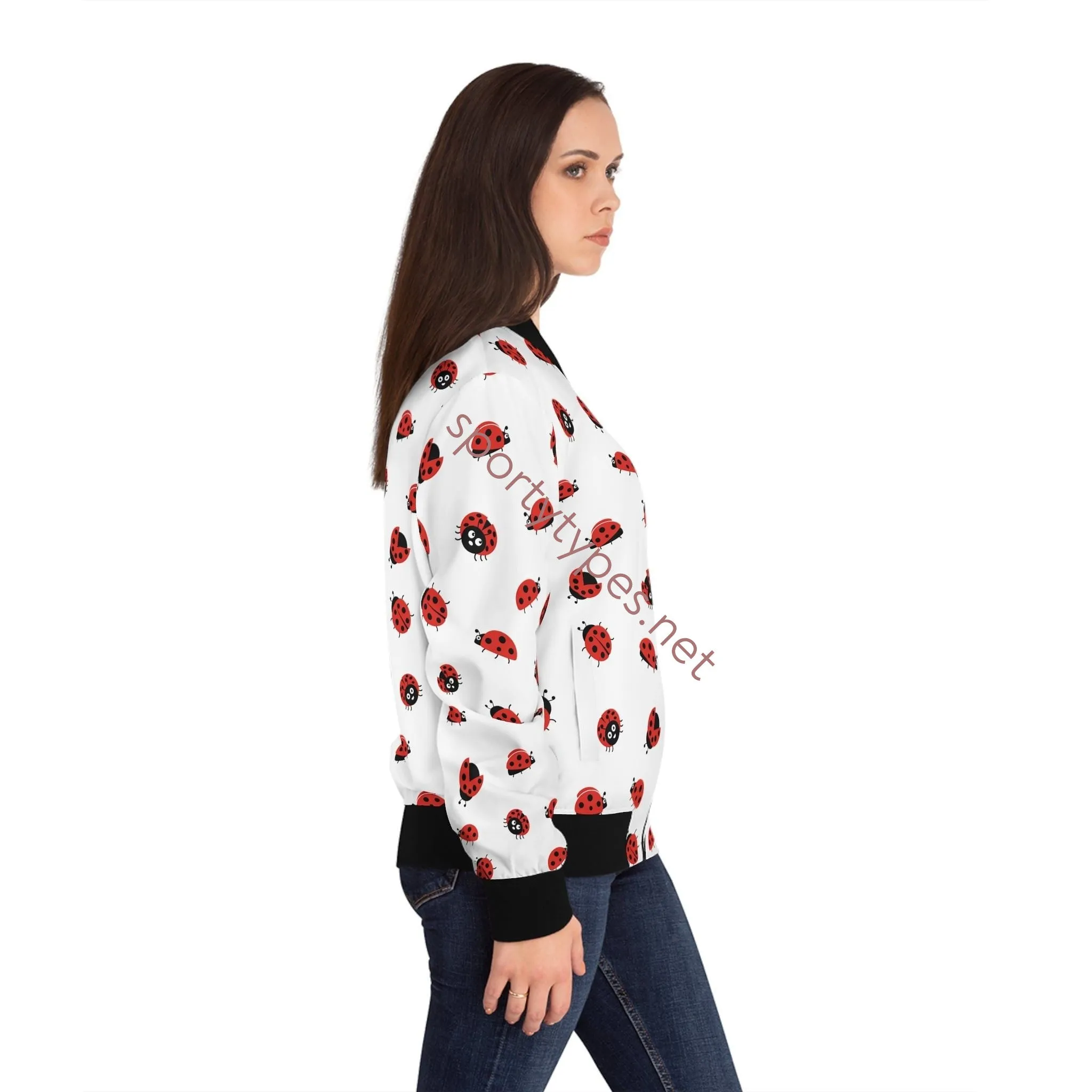 Women's Ladybug Bomber Jacket