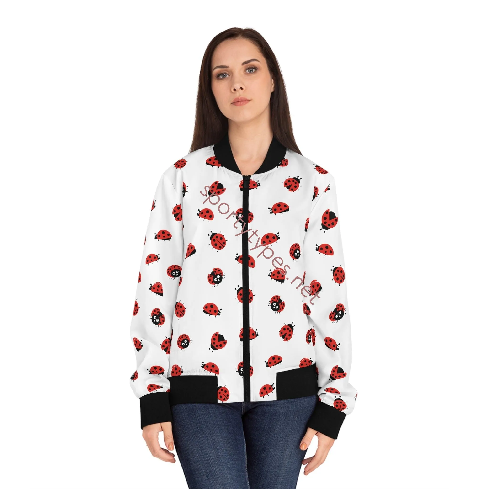 Women's Ladybug Bomber Jacket