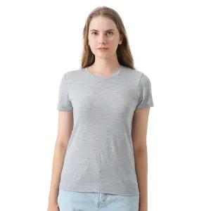 Women's Merino 170g Classic Short Sleeve T-Shirt Light Grey