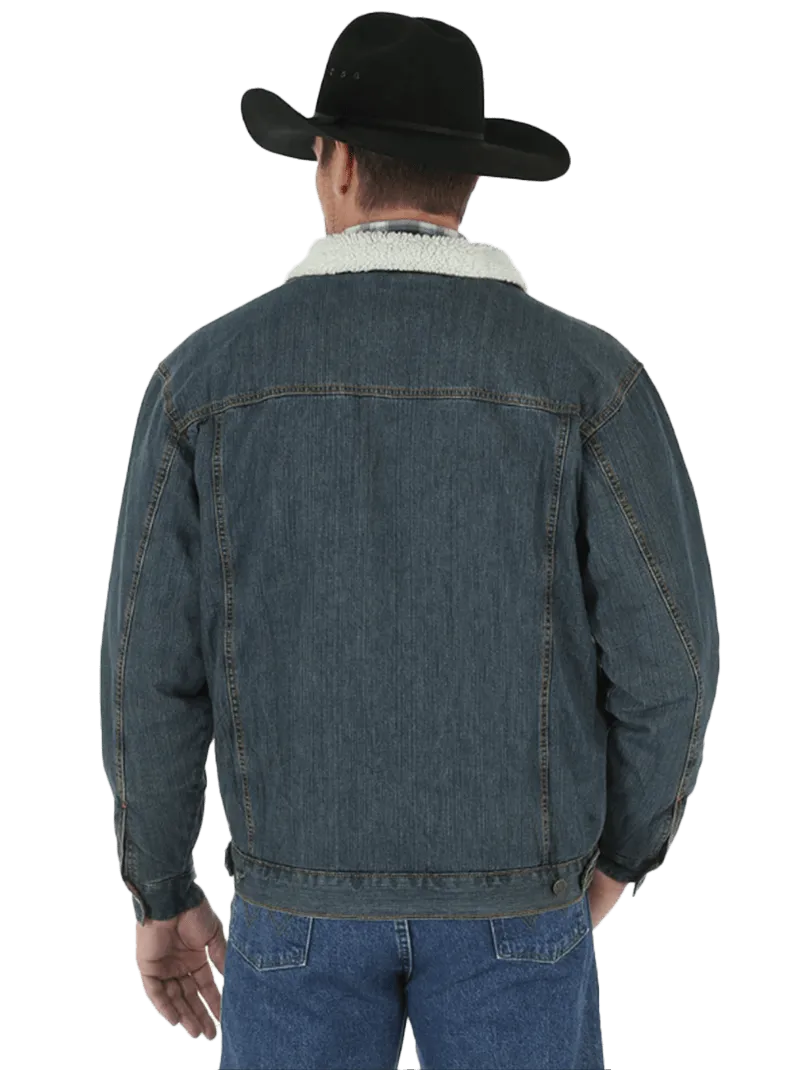 Wrangler Men's Rustic Blue Sherpa Lined Jacket