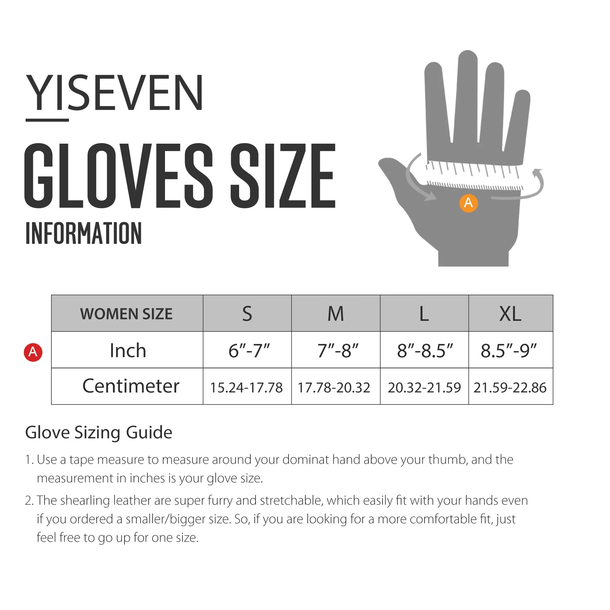 YISEVEN Womens Sheepskin Leather Shearling Gloves