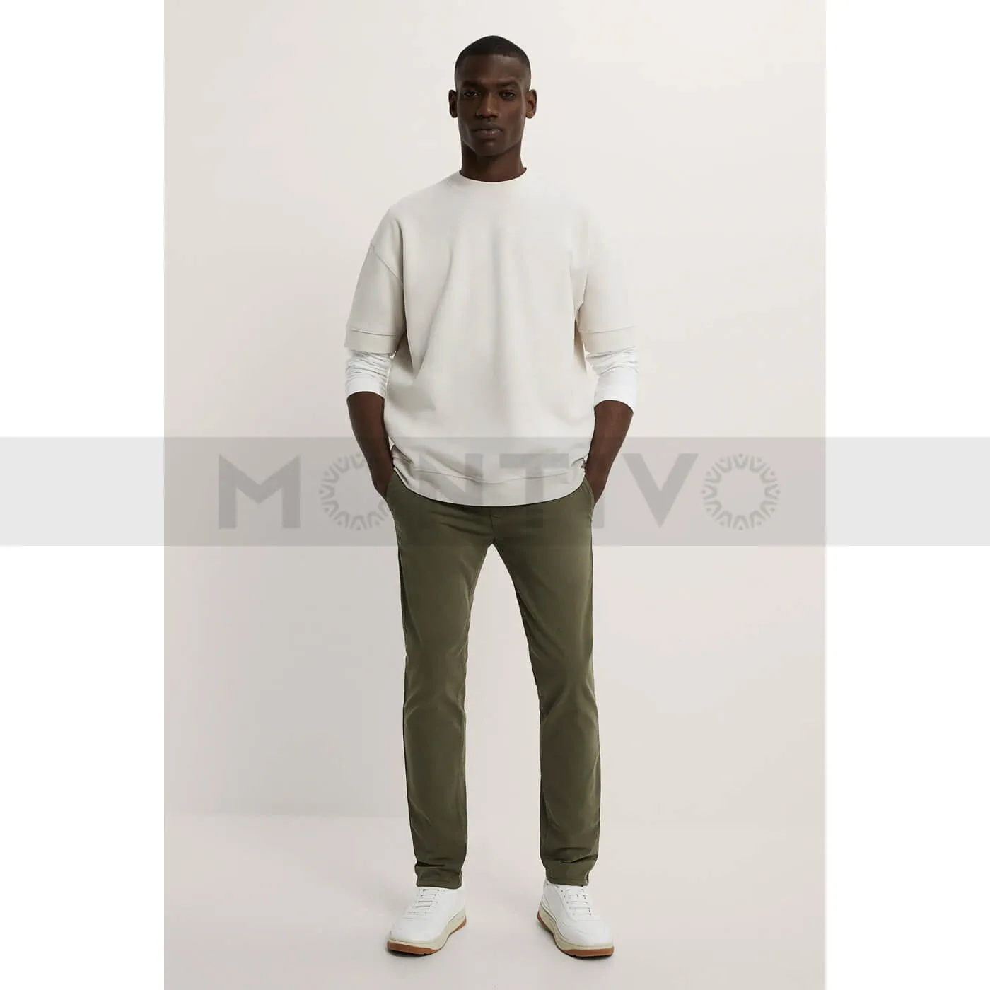 ZR Skinny Olive Chino Pants